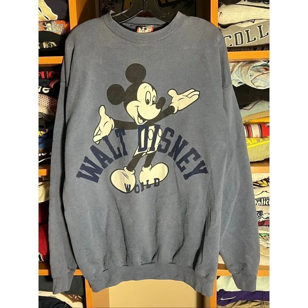 Vintage 90s Walt Disney World Mickey Mouse Crewneck Sweatshirt